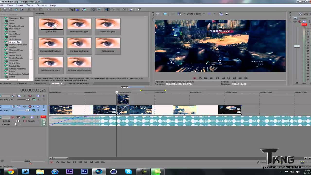 sony vegas transition effects